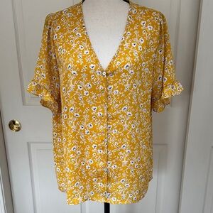 Floral Yellow Women's Top